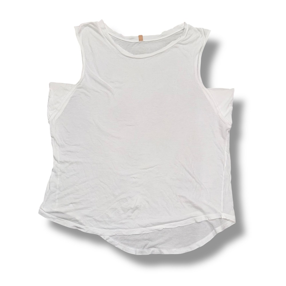 Lunya‎ White Racerback Tank Top Athletic Casual Basic Layering Womens XL